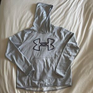 Under Armour Light Gray Hoodie Loose Sweatshirt Size L